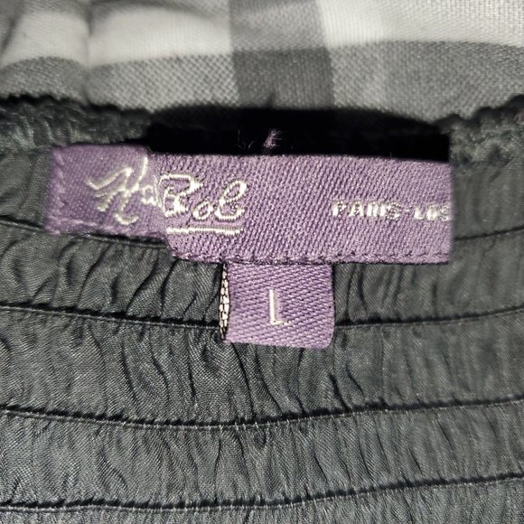 Hale Bob Metallic Silver & Gray Silk Tunic Dress Top Tank Size L Y2K - Picture 7 of 8